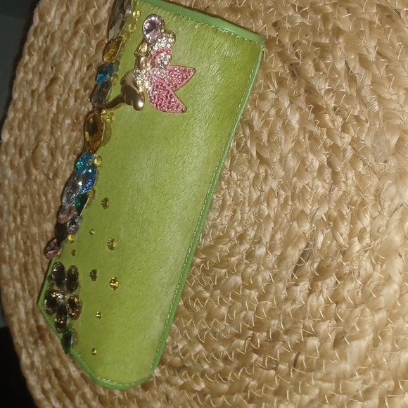 Gaofan Genuine Cowhide Leather Tinkerbell Embellished Trifold Wallet - Picture 8 of 8